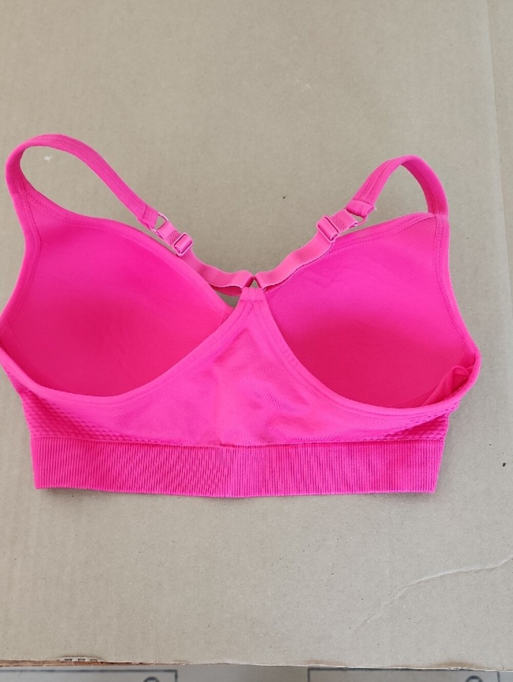 Danskin Now Hot Pink Racerback Sports Bra Seamless Wireless - Picture 3 of 5